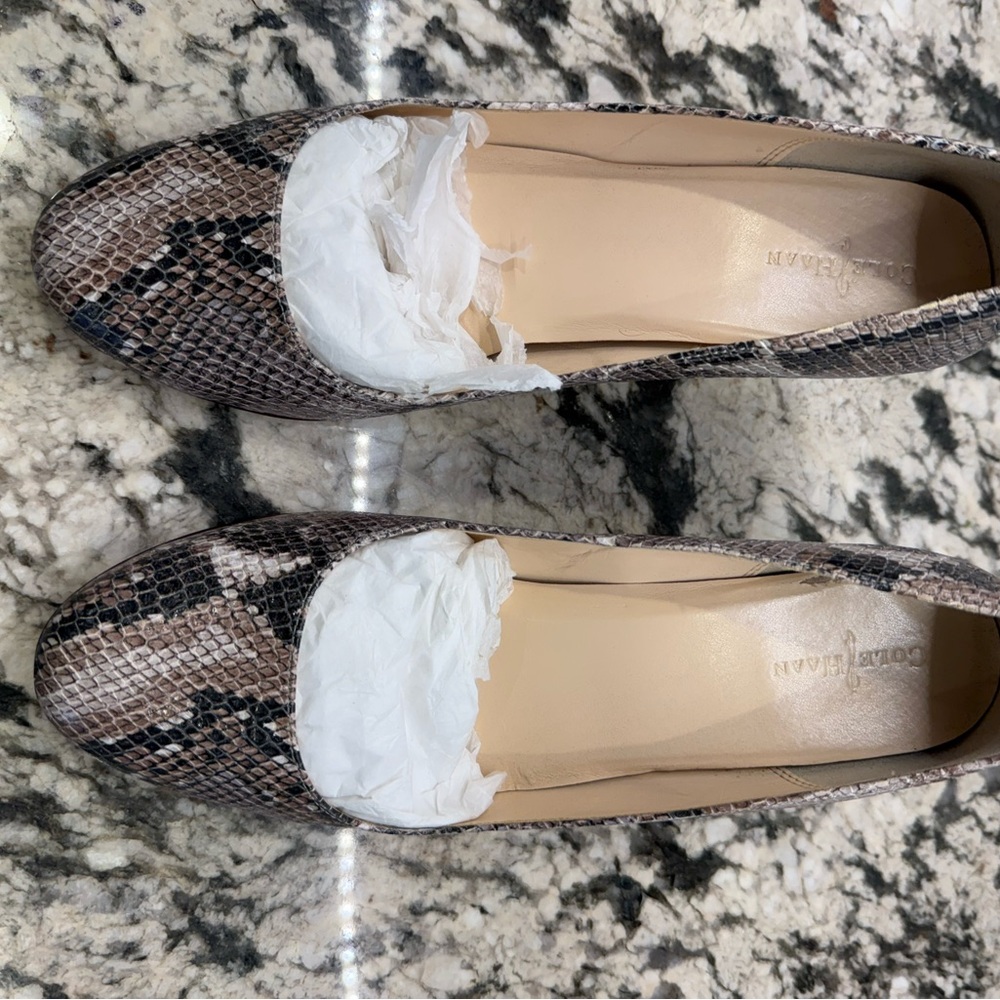 Cole Haan Snakeskin Patterned Flats